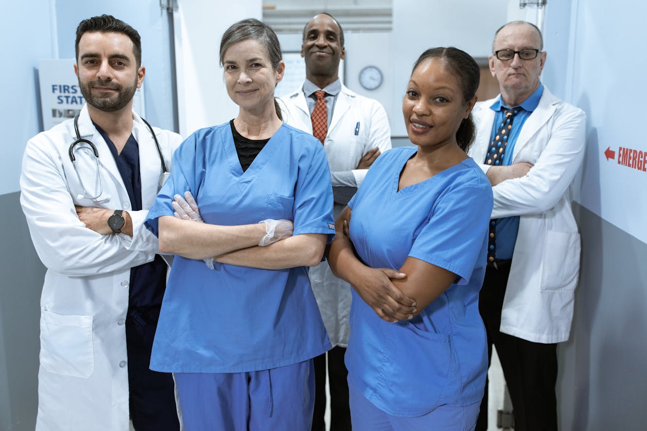 Medical students in training